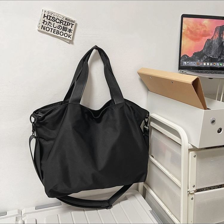 Water-Resistant Nylon Messenger Bag - 15.6-inch Laptop Shoulder Bag for Gym, Business, and Short Travel