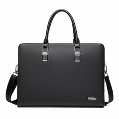 Professional Large-Capacity Business Briefcase — Multi-Functional Men's Horizontal Handbag — Water-Resistant Shoulder & Crossbody Computer Bag for Business Travel