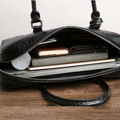 Crocodile Belly Pattern Men'S Classic Handbag Business Briefcase Large Capacity Men'S Bag Computer Bag Men'S Business Style