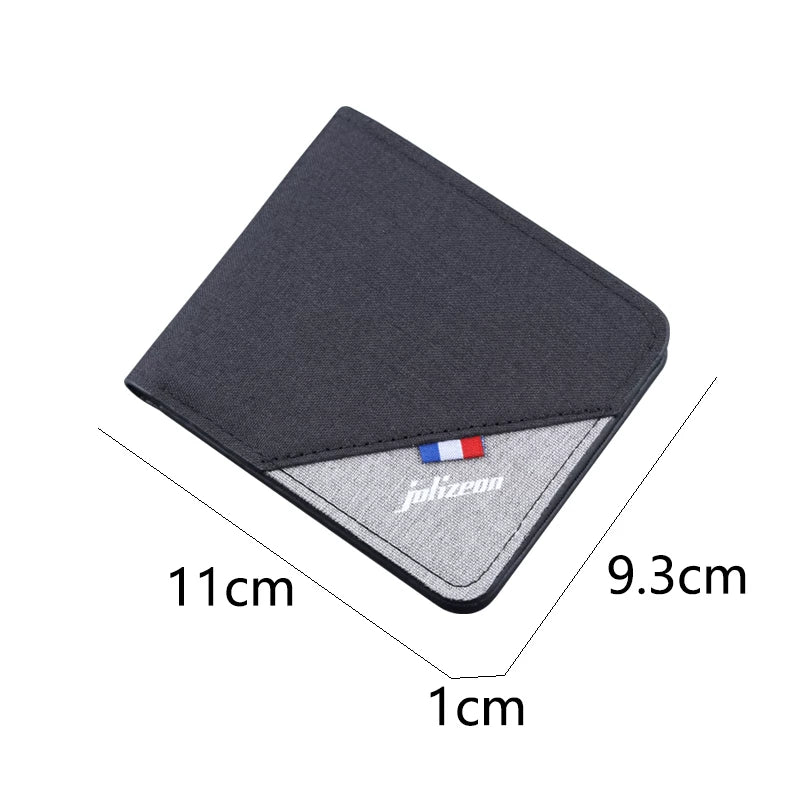 Men’s Ultra-Slim Canvas Bifold - Durable Lightweight Fabric Card Holder & Minimalist Wallet for Students & Young Professionals