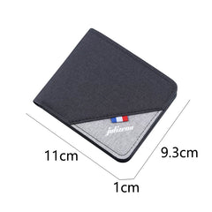 Men’s Ultra-Slim Canvas Bifold - Durable Lightweight Fabric Card Holder & Minimalist Wallet for Students & Young Professionals