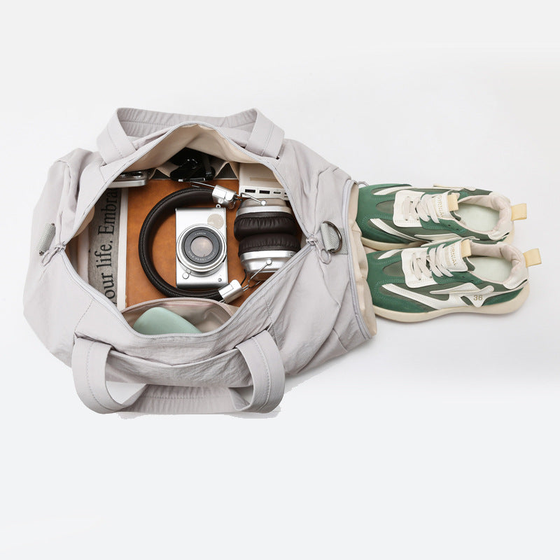 Water-Resistant Large Duffel Bag - Spacious Travel Tote with Shoe Compartment for Gym, Yoga, and Weekend Getaways