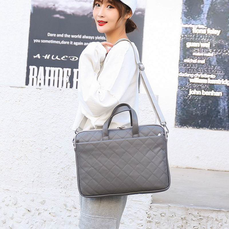 Slim Fit Laptop Shoulder Bag | Water-Resistant Padded Sleeve with Plush Lining | Professional Briefcase for 14" to 15.6" Laptops and Tablets