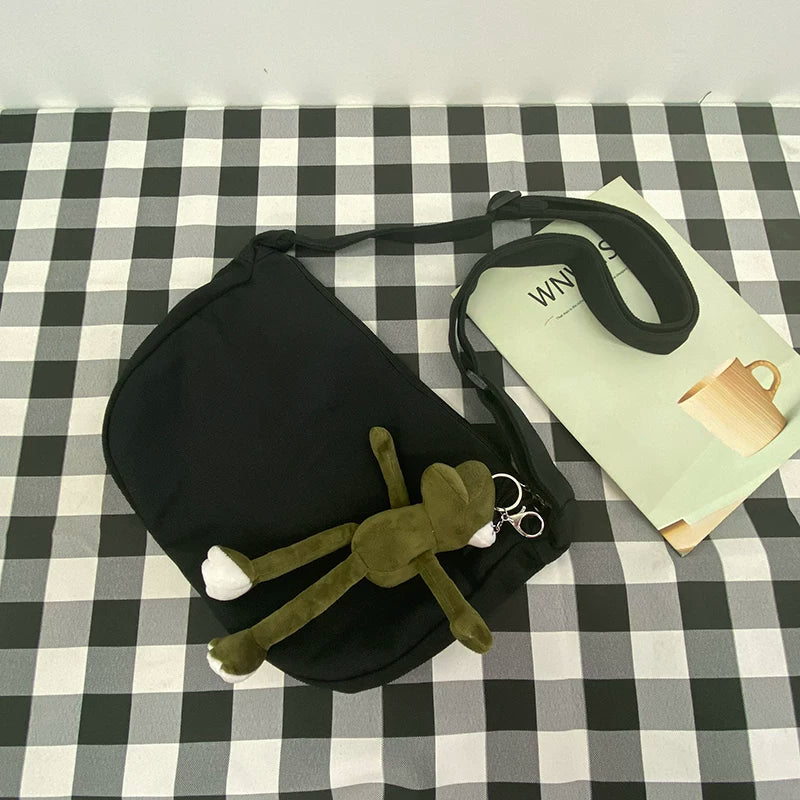 Durable Canvas Messenger Bag - Versatile Multi-Pocket Sling Bag for Students & Daily Commute