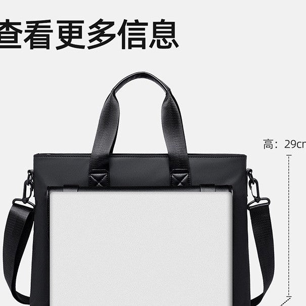 Lightweight Business Briefcase for Men | Water-Resistant Oxford Shoulder Bag | Large Capacity Laptop Messenger Bag for Professional Commuting