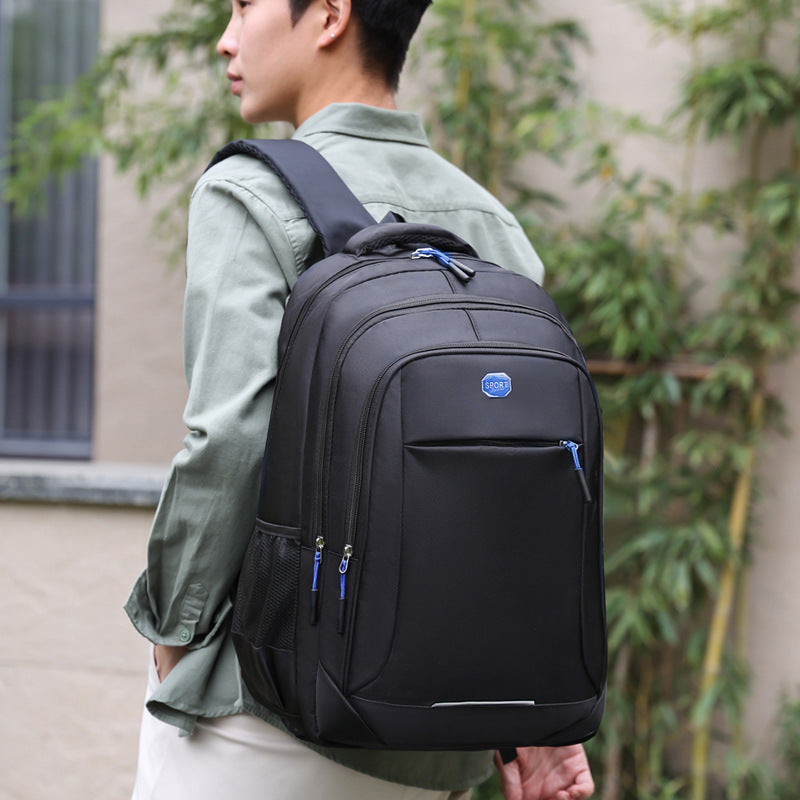 Premium Oxford Cloth Business Backpack - Large Capacity 15.6" Laptop Bag, Wear-Resistant Travel Daypack for College & High School Students
