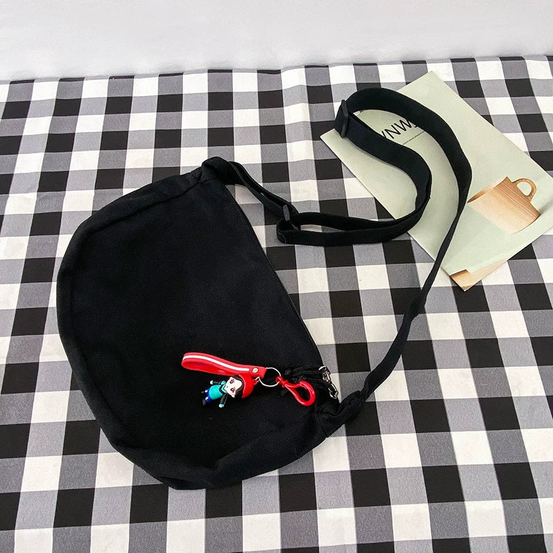 Durable Canvas Messenger Bag - Versatile Multi-Pocket Sling Bag for Students & Daily Commute