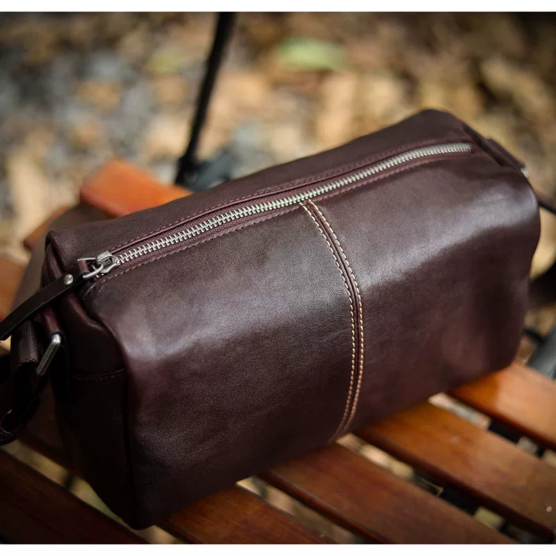 Handcrafted Vegetable-Tanned Leather Messenger - Luxury Soft Cowhide Shoulder Sling & Urban Pillow Crossbody for Men