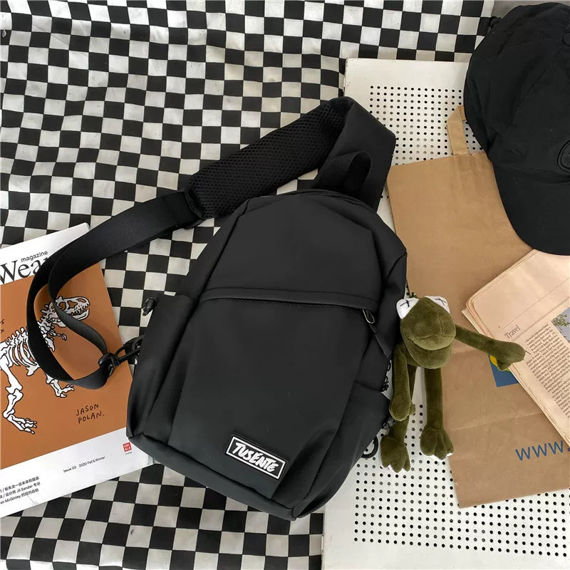 Minimalist Urban Sling Bag - Large Capacity Water-Resistant Crossbody Chest Pack for Men & Boys