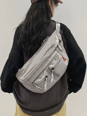 Water-Resistant Oxford Chest Rig - Large Capacity Functional Sling Bag for Cycling, Hiking & Urban Techwear