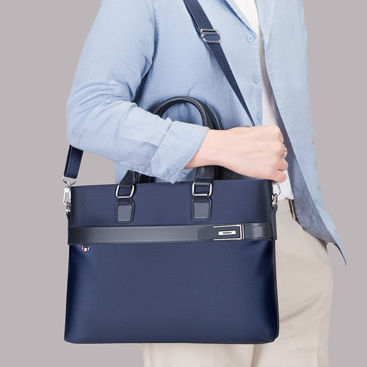 Professional Lightweight Business Briefcase — Water-Resistant Oxford Cloth Shoulder Bag — Trendy Large Capacity Laptop Messenger for Men