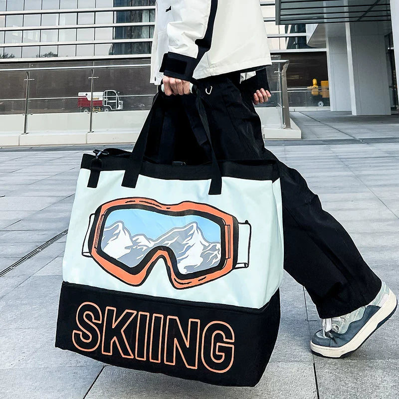 Extra Large Waterproof Travel Backpack for Business and Sports Wear-Resistant Carry-On Luggage Bag with Shoe Compartment for Fitness and Skiing