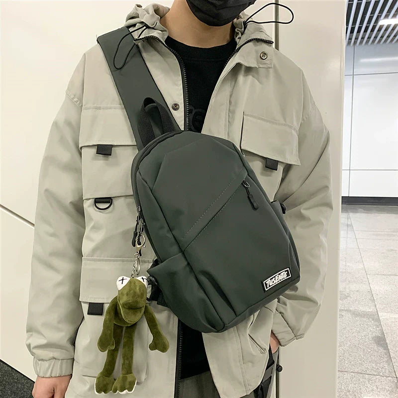 Minimalist Urban Sling Bag - Large Capacity Water-Resistant Crossbody Chest Pack for Men & Boys