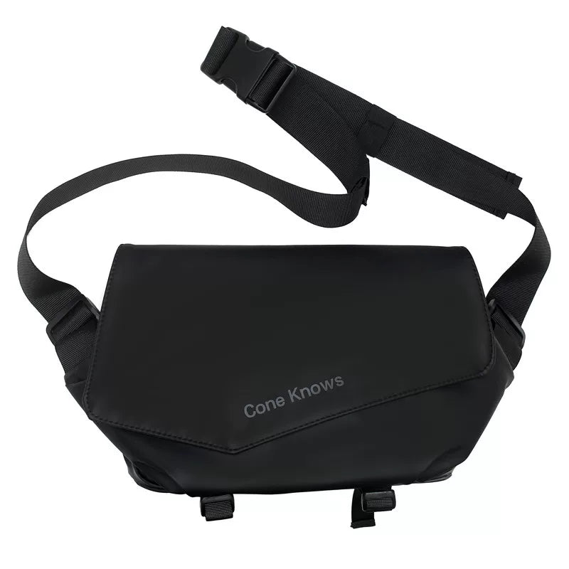 Waterproof Tech Sling Bag with Magnetic Buckle Minimalist Crossbody Chest Pack Slim Tactical Shoulder Bag for Men and Women