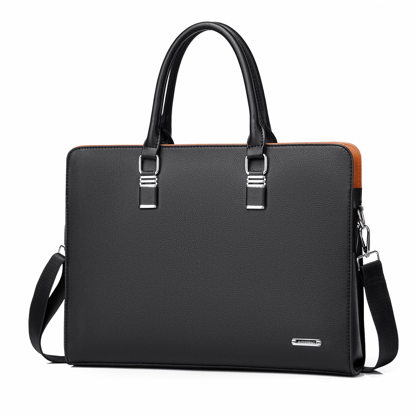 Professional Large-Capacity Business Briefcase — Multi-Functional Men's Horizontal Handbag — Water-Resistant Shoulder & Crossbody Computer Bag for Business Travel