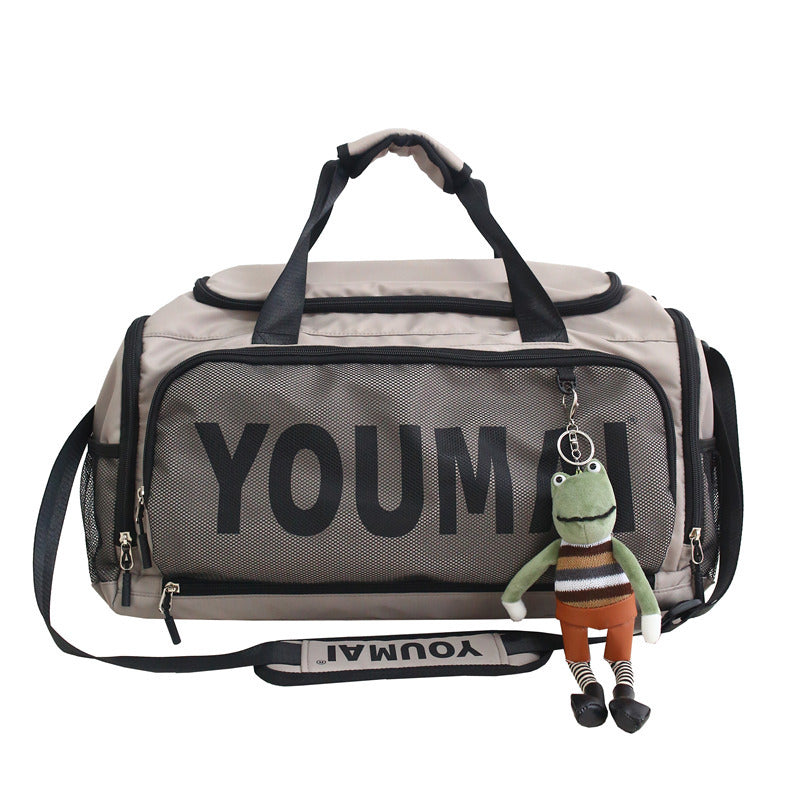 Water-Resistant Large Duffel Bag with Shoe Compartment - 50L Weekender Bag for Business Travel, Gym, and Maternity Hospital Stay