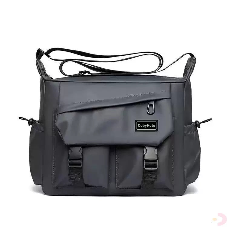 Large Capacity Canvas Messenger Bag - Rugged Workwear Postman Sling for Students & Office Commuting