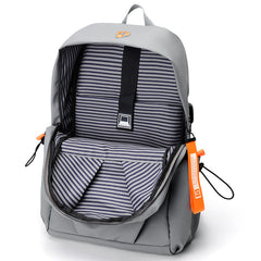 Backpack Men'S Large Capacity Business Travel Computer Backpack Junior High School College Student Bag Waterproof Casual Simple