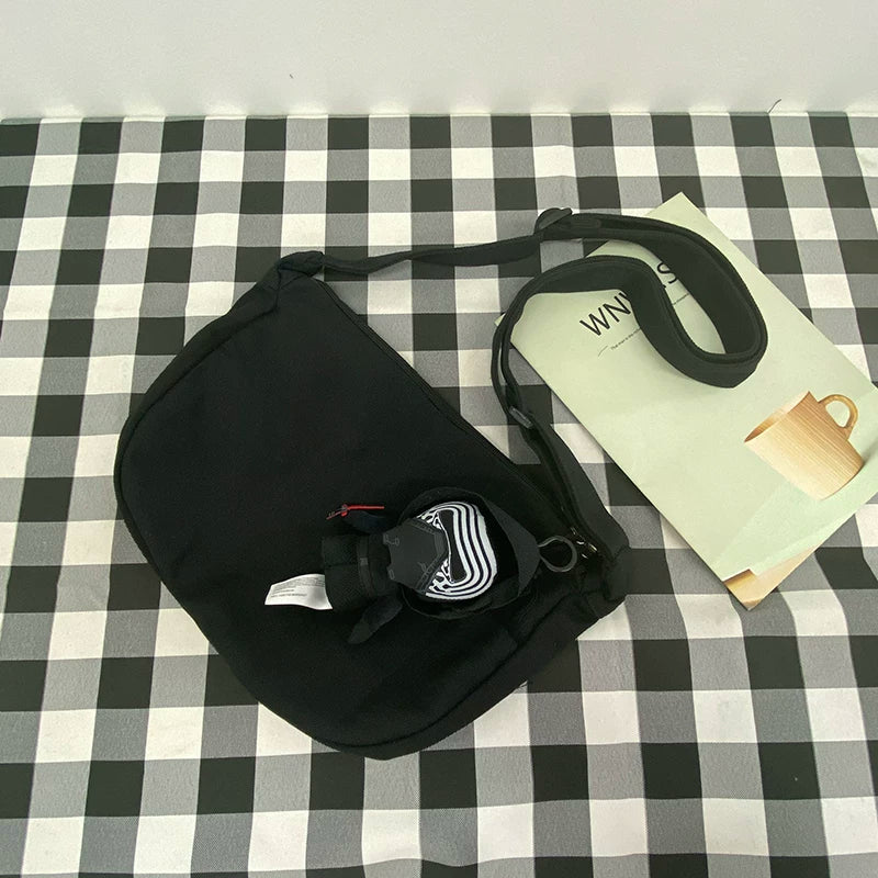 Durable Canvas Messenger Bag - Versatile Multi-Pocket Sling Bag for Students & Daily Commute