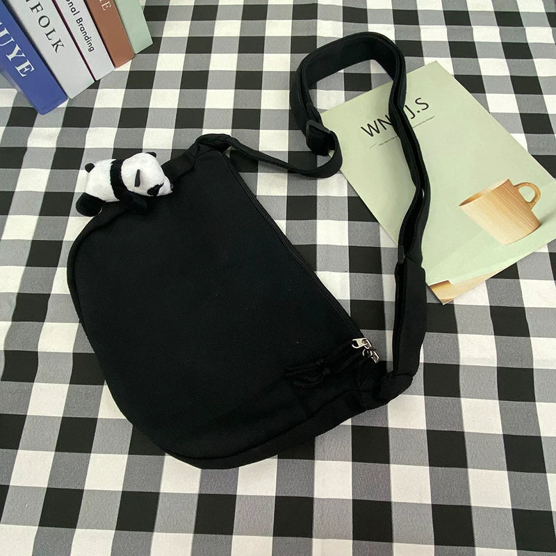 Durable Canvas Messenger Bag - Versatile Multi-Pocket Sling Bag for Students & Daily Commute