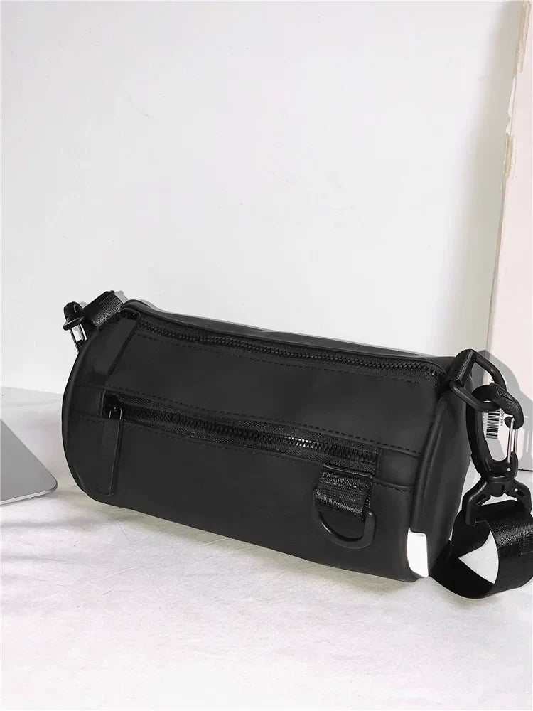 Cylindrical Men’s Sling Bag - Trendy Urban Shoulder Pack for Summer & Travel Essentials
