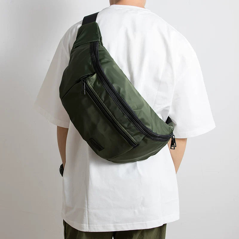 Waterproof Men’s Sling Bag - Large Capacity Tactical Chest Pack for Cycling, Travel & Urban Streetwear