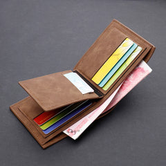 Wallet For Men, Short, Multi-Card Slots, Trendy Brand With Zipper, Large Capacity Folding Simple Wallet, Student Wallet, Retro Ticket Holder