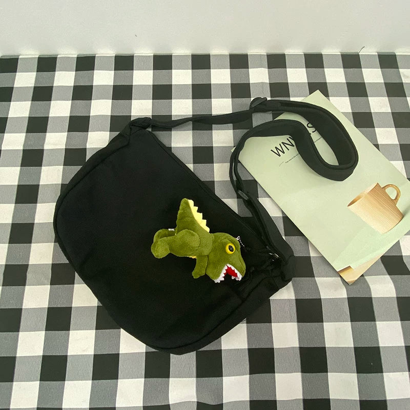 Durable Canvas Messenger Bag - Versatile Multi-Pocket Sling Bag for Students & Daily Commute