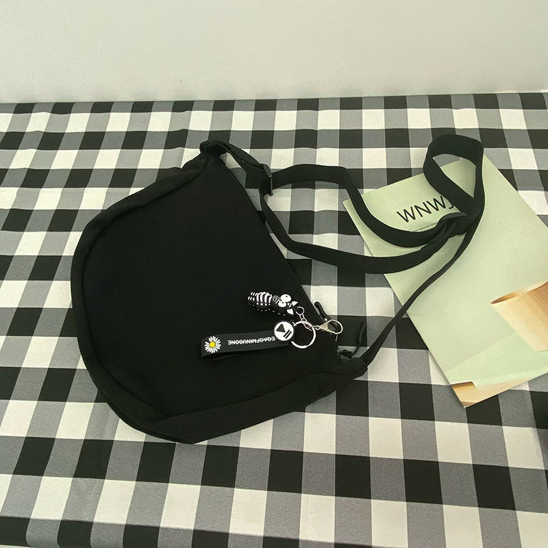 Durable Canvas Messenger Bag - Versatile Multi-Pocket Sling Bag for Students & Daily Commute