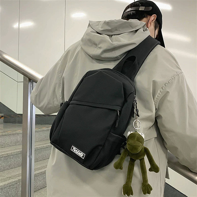 Minimalist Urban Sling Bag - Large Capacity Water-Resistant Crossbody Chest Pack for Men & Boys