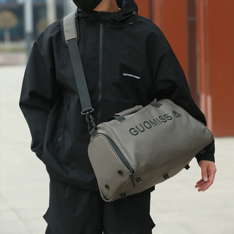 Waterproof Travel Duffel Bag with Shoe Compartment and Wet/Dry Separation Large Capacity Weekender Bag and Gym Pack for Men and Women