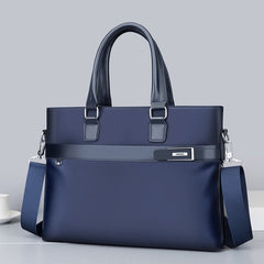 Professional Lightweight Business Briefcase — Water-Resistant Oxford Cloth Shoulder Bag — Trendy Large Capacity Laptop Messenger for Men
