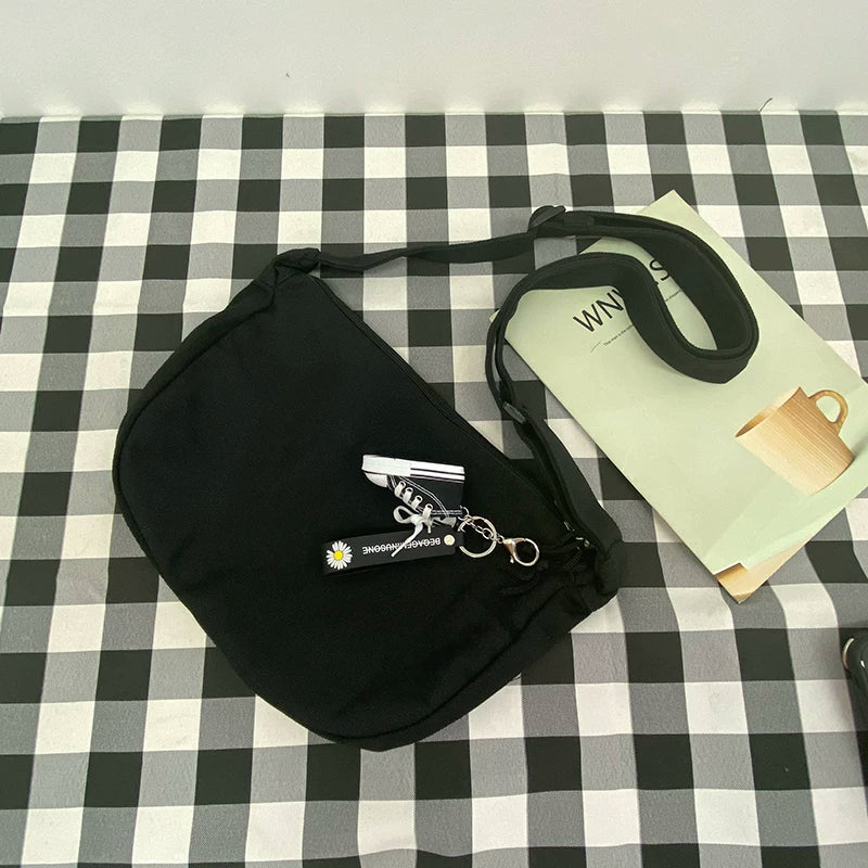 Durable Canvas Messenger Bag - Versatile Multi-Pocket Sling Bag for Students & Daily Commute