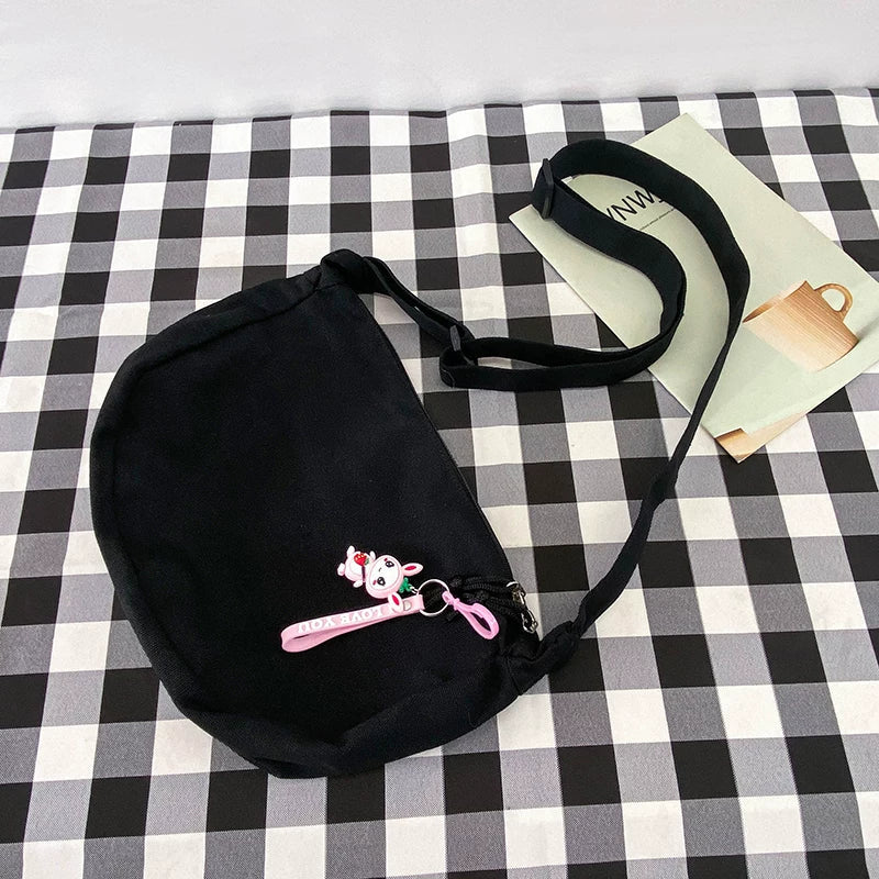 Durable Canvas Messenger Bag - Versatile Multi-Pocket Sling Bag for Students & Daily Commute