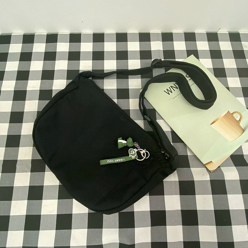 Durable Canvas Messenger Bag - Versatile Multi-Pocket Sling Bag for Students & Daily Commute
