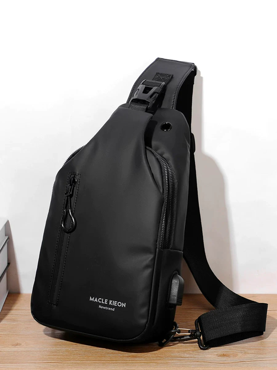 Waterproof Tactical Sling Bag for Men Durable Crossbody Chest Pack Slim Urban Shoulder Bag for Commuting Travel and Daily Use