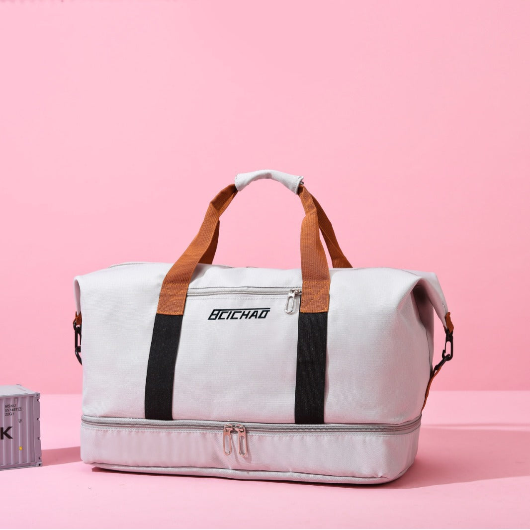 Water-Resistant Weekender Bag with Shoe Compartment - Large Capacity Travel Duffel for Business Trips, Gym, and Carry-On Boarding