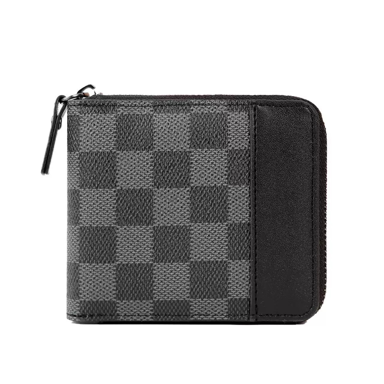 Minimalist Men's Bifold Wallet: Slim Multi-Card Organizer with Zippered Coin Pocket & Modern Matte Finish