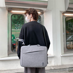 Professional Large Capacity Laptop Briefcase — Water-Resistant Business Casual Messenger Bag — Multi-Pocket Shoulder Bag for 15.6" Notebooks