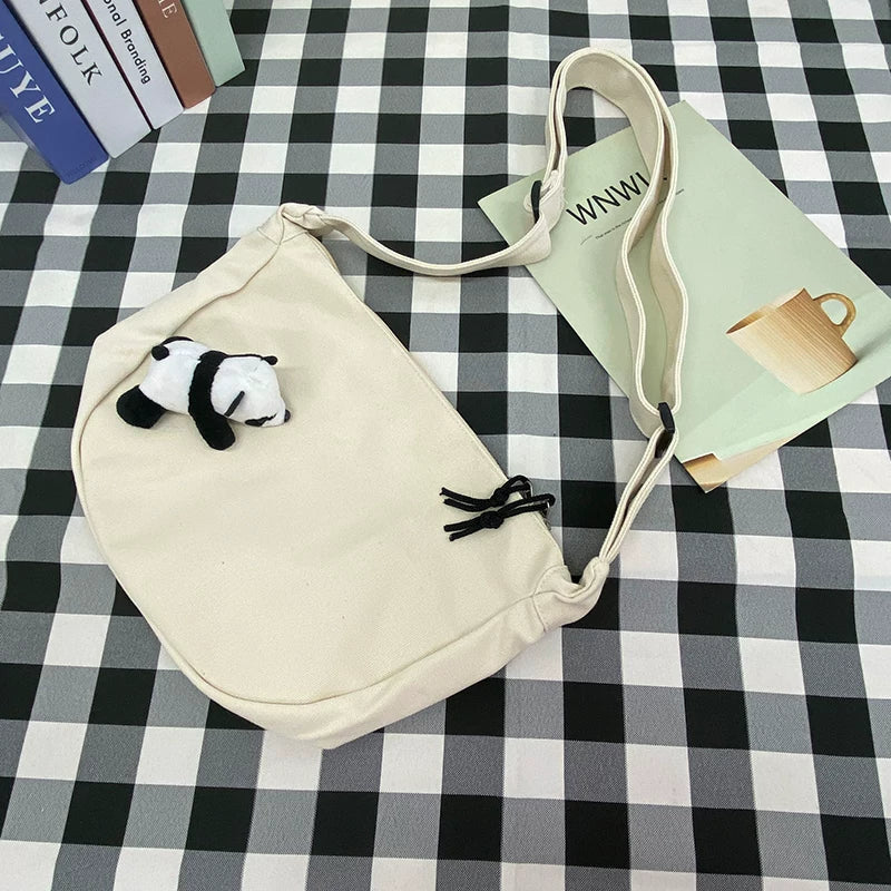 Durable Canvas Messenger Bag - Versatile Multi-Pocket Sling Bag for Students & Daily Commute