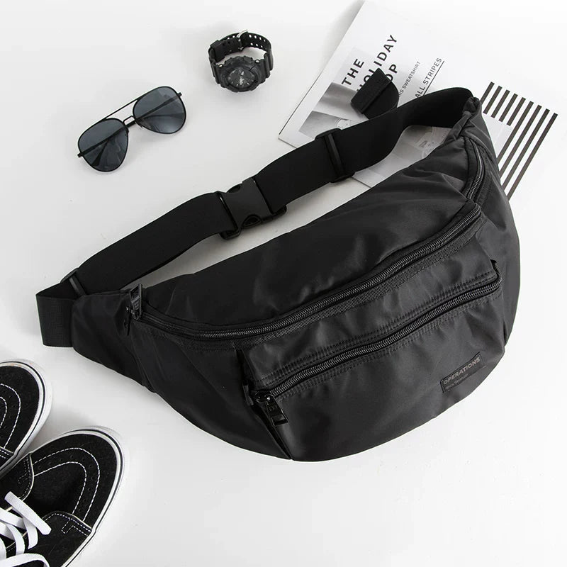 Waterproof Men’s Sling Bag - Large Capacity Tactical Chest Pack for Cycling, Travel & Urban Streetwear