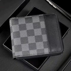 Minimalist Men's Bifold Wallet: Slim Multi-Card Organizer with Zippered Coin Pocket & Modern Matte Finish