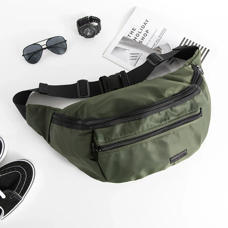 Waterproof Men’s Sling Bag - Large Capacity Tactical Chest Pack for Cycling, Travel & Urban Streetwear