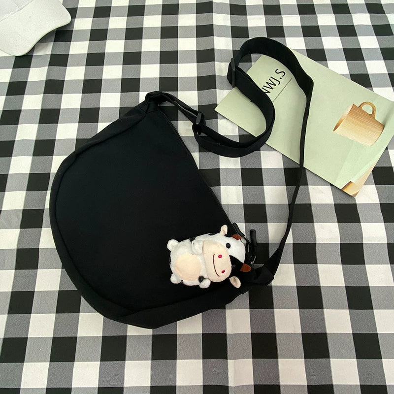 Durable Canvas Messenger Bag - Versatile Multi-Pocket Sling Bag for Students & Daily Commute