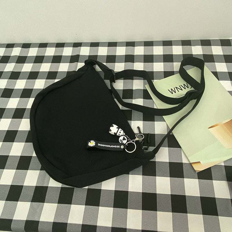 Durable Canvas Messenger Bag - Versatile Multi-Pocket Sling Bag for Students & Daily Commute