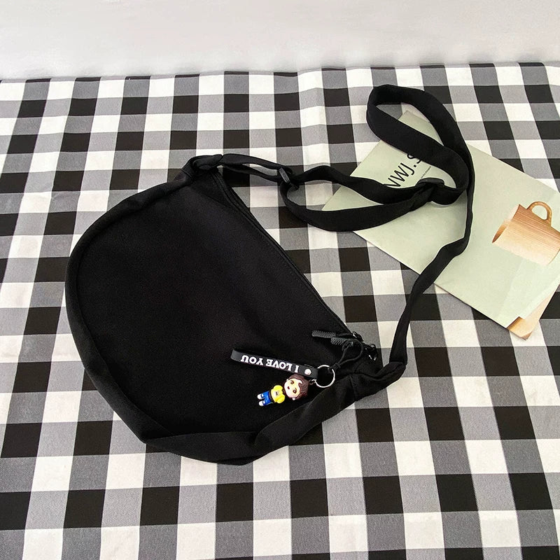 Durable Canvas Messenger Bag - Versatile Multi-Pocket Sling Bag for Students & Daily Commute