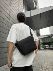 Minimalist Waterproof Oxford Messenger Bag - Lightweight Japanese-Style Crossbody Sling for Sports, Commuting & Daily Use