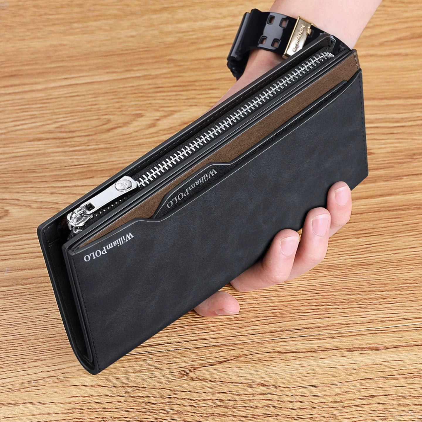 Emperor Paul Executive Men's Long Wallet: Multi-Slot Card Holder & Driver's License Clutch – Premium Gift for Husband & Boyfriend