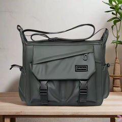 Large Capacity Canvas Messenger Bag - Rugged Workwear Postman Sling for Students & Office Commuting