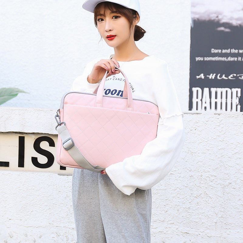 Slim Fit Laptop Shoulder Bag | Water-Resistant Padded Sleeve with Plush Lining | Professional Briefcase for 14" to 15.6" Laptops and Tablets